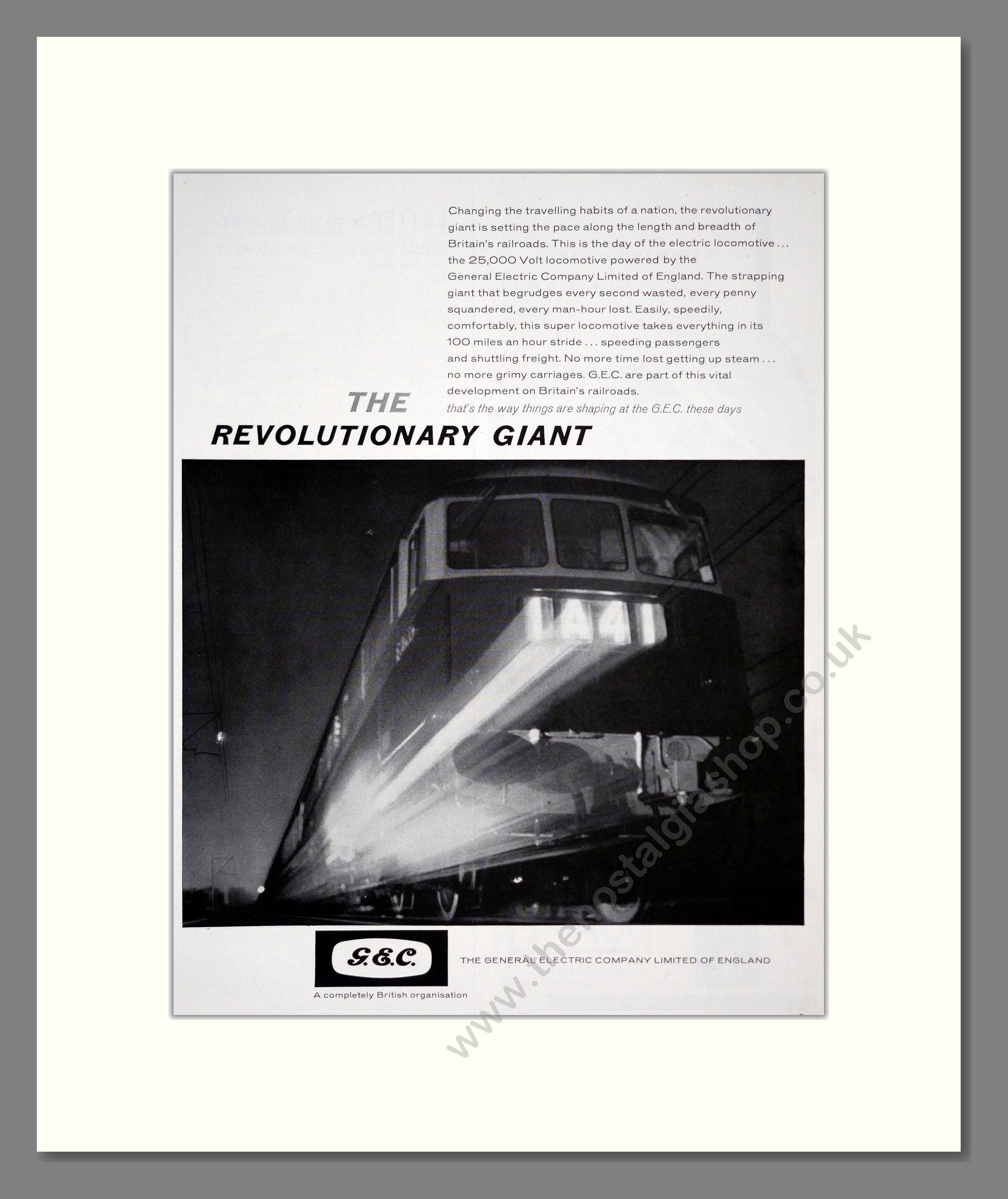 General Electric - Revolutionary Giant. Vintage Advert 1960 (ref AD303353)