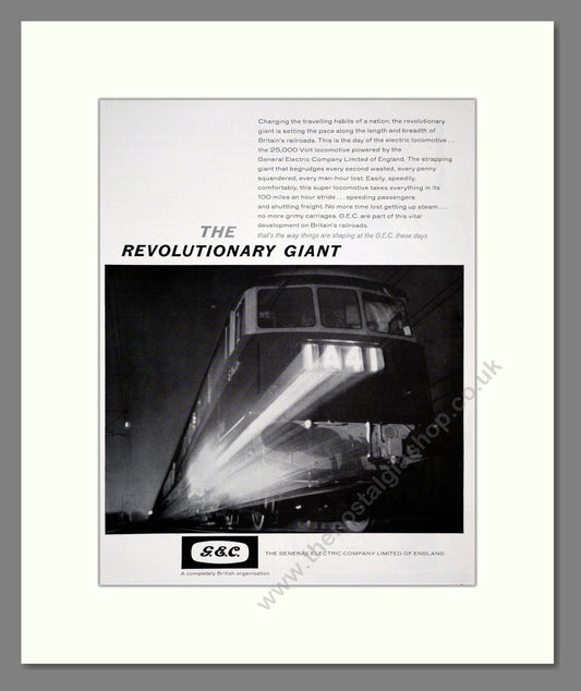 General Electric - Revolutionary Giant. Vintage Advert 1960 (ref AD303353)