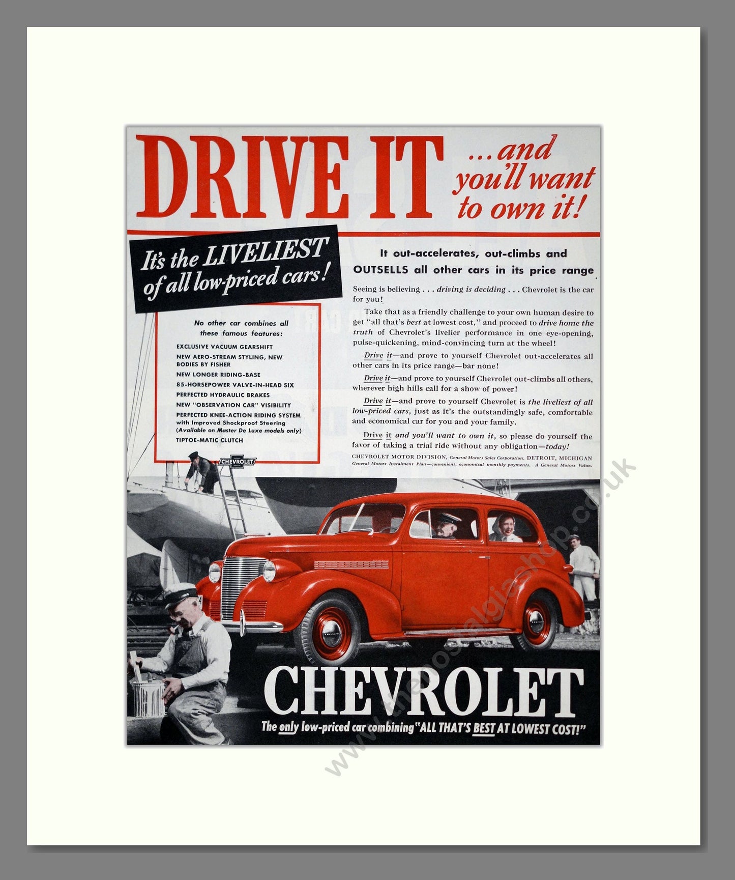 Chevrolet - Drive It. Vintage Advert 1939 (ref AD303266)