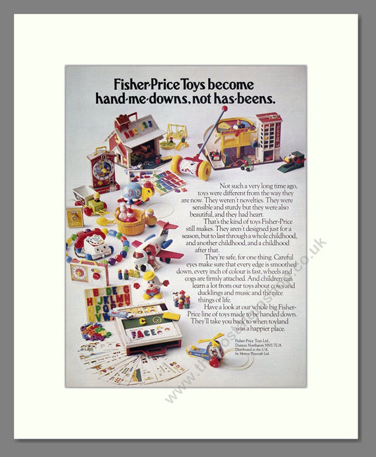 Fisher Price - Toy Range. Vintage Advert 1973 (ref AD303251)