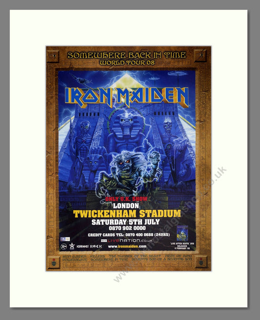 Iron Maiden - Live at Twickenham Stadium. Vintage Advert 2008 (ref AD63369)