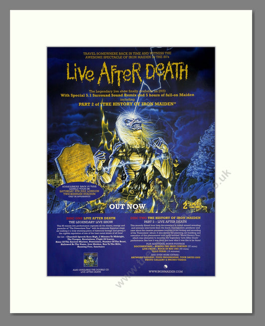 Iron Maiden - Live After Death. Vintage Advert 2008 (ref AD63370)