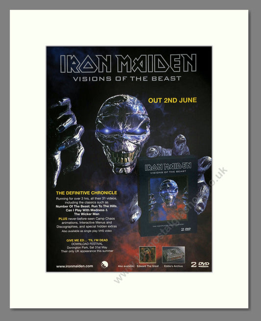 Iron Maiden - Visions Of The Beast. Vintage Advert 2003 (ref AD63375)