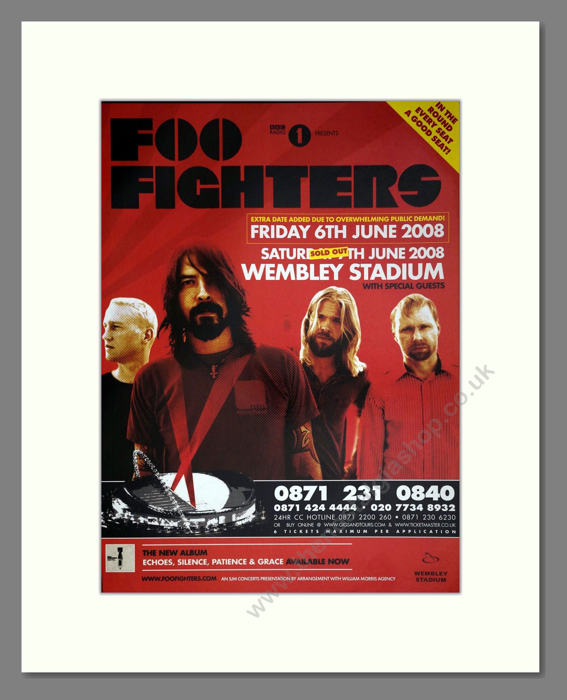 Foo Fighters - Live At Wembley Stadium. Vintage Advert 2008 (ref AD63392)