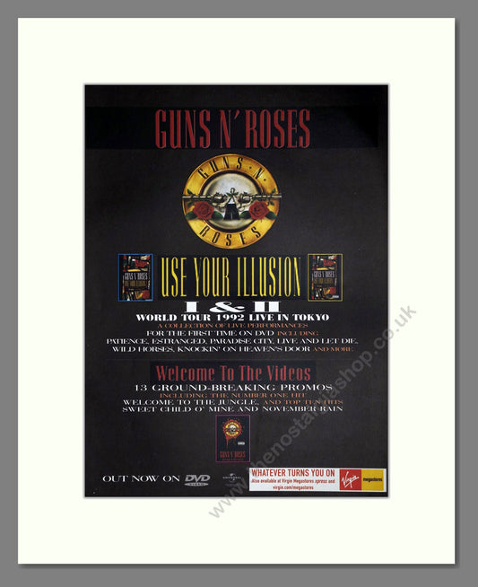 Guns n Roses - Use Your Illusion Tour. Vintage Advert 2004 (ref AD63396)