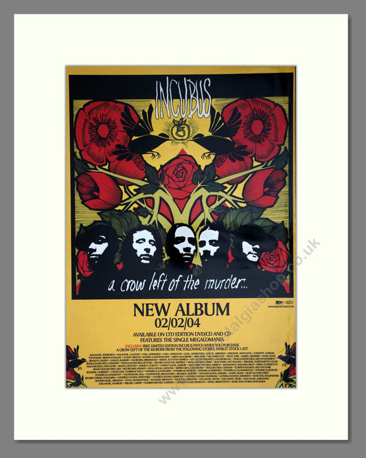 Incubus - A Crow Left Of The Murder. Vintage Advert 2004 (ref AD63398)