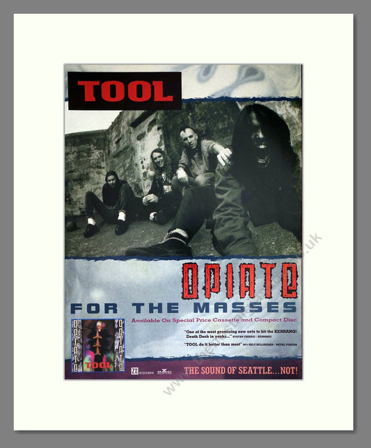 Tool - Opiate For The Masses. Vintage Advert 1992 (ref AD63401)