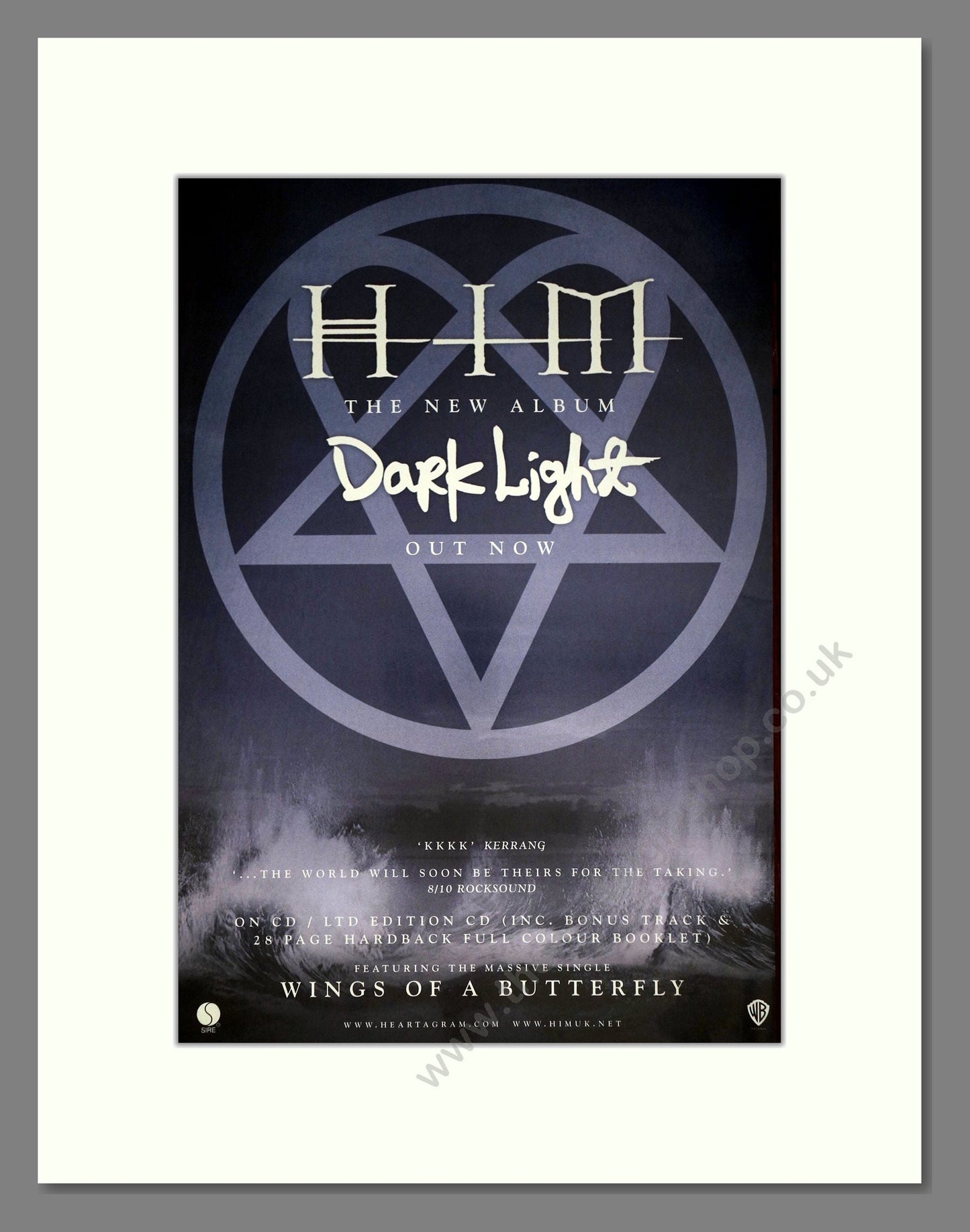 Him - Dark Light. Vintage Advert 2005 (ref AD63405)