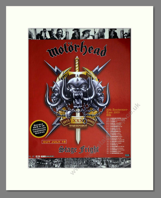 Motorhead - Stage Fright. Vintage Advert 2005 (ref AD63408)