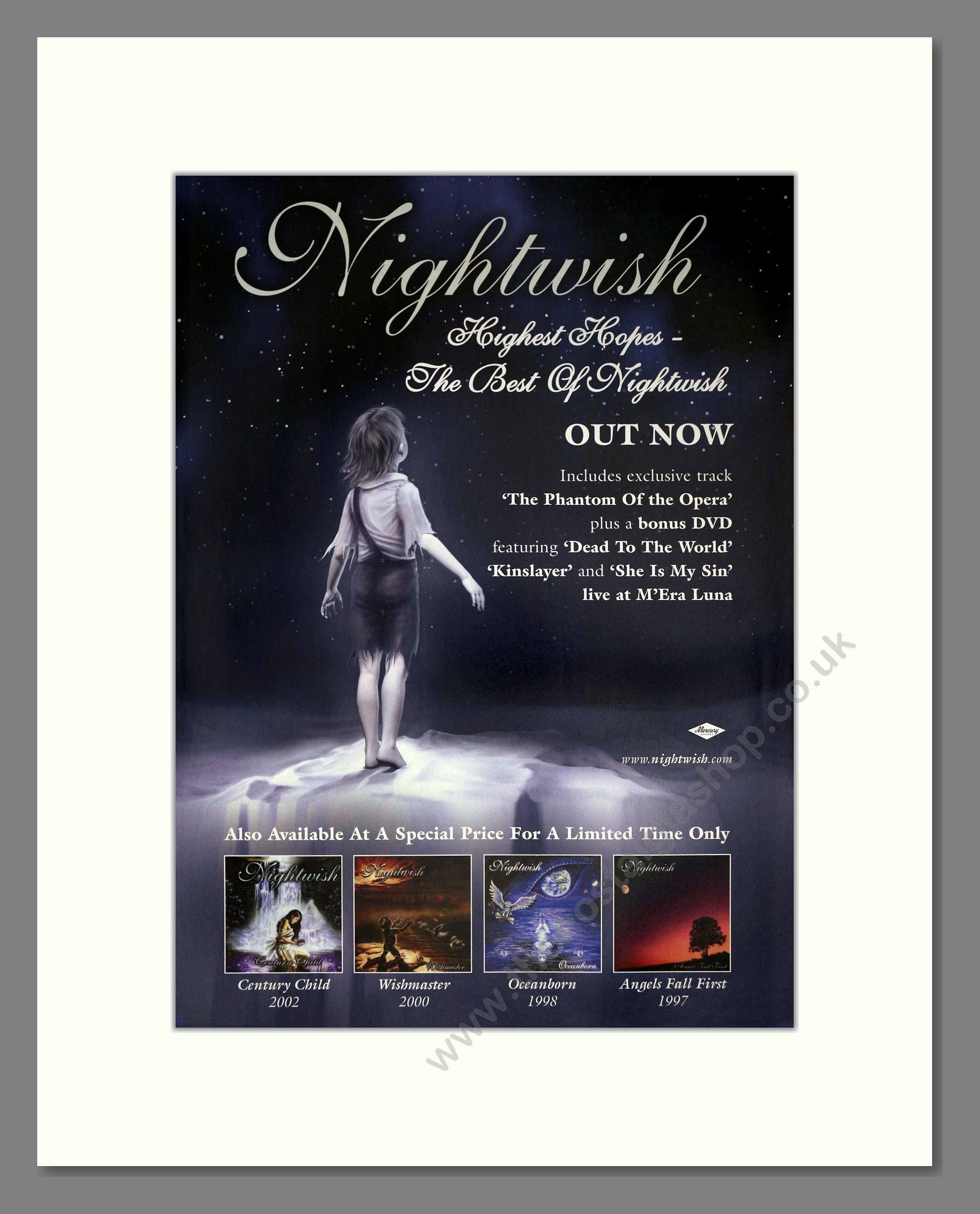 Nightwish - Highest Hopes (Best Of). Vintage Advert 2005 (ref AD63436)