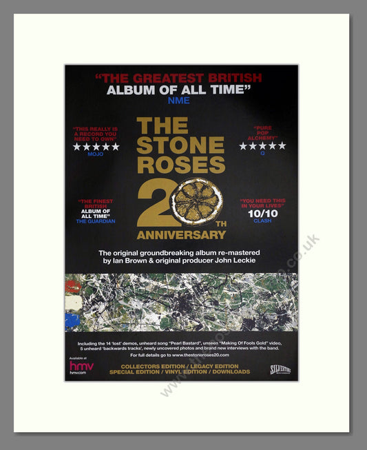 Stone Roses (The) - 20th Anniversary. Vintage Advert 2009 (ref AD63450)