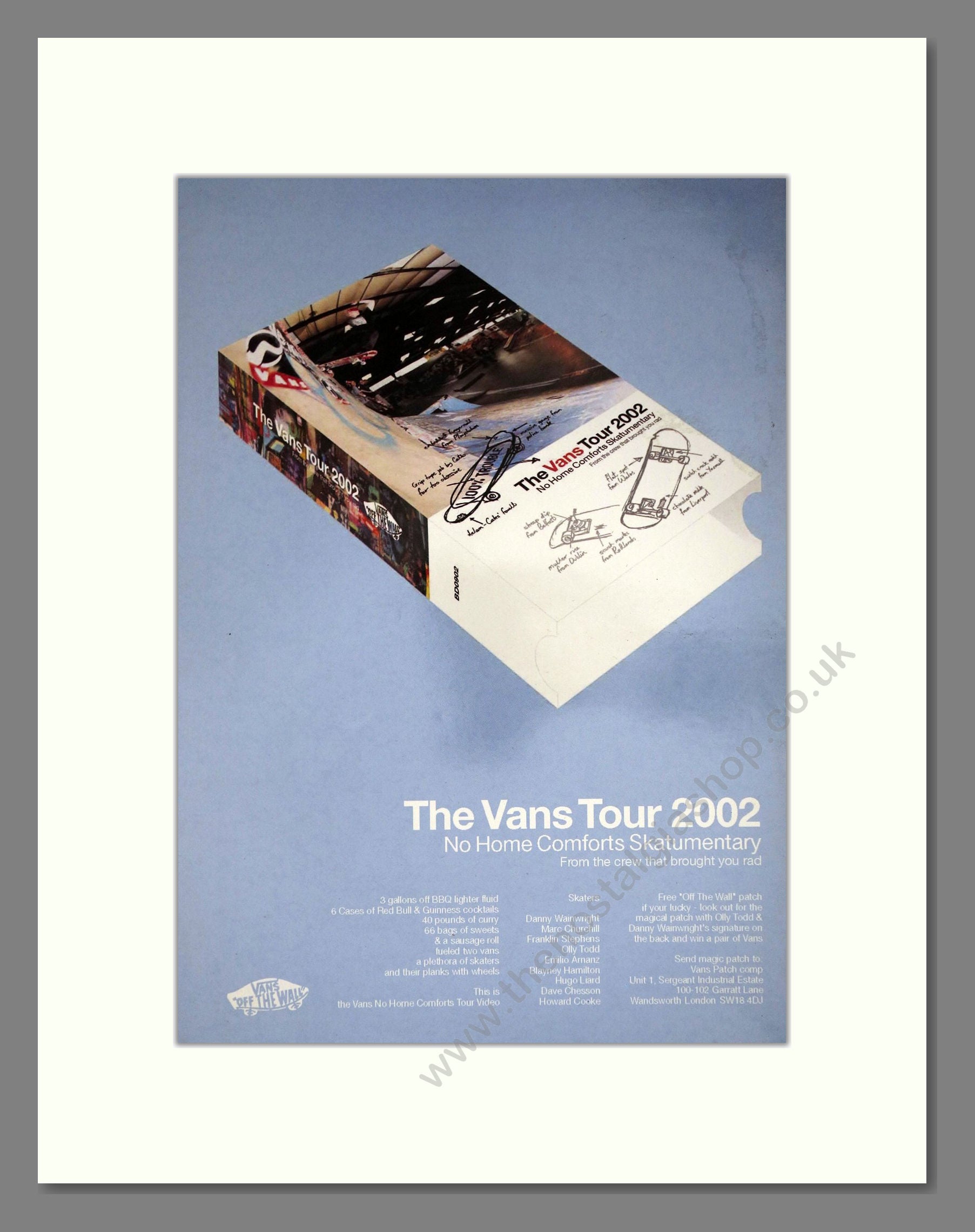 Vans (The) - No Home Comforts Tour. Vintage Advert 2002 (ref AD63462)