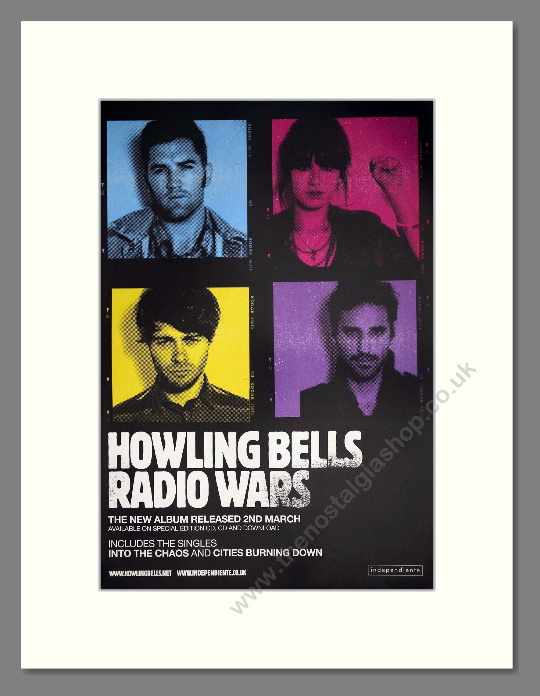 Howling Bells - Radio Wars. Vintage Advert 2009 (ref AD63472)