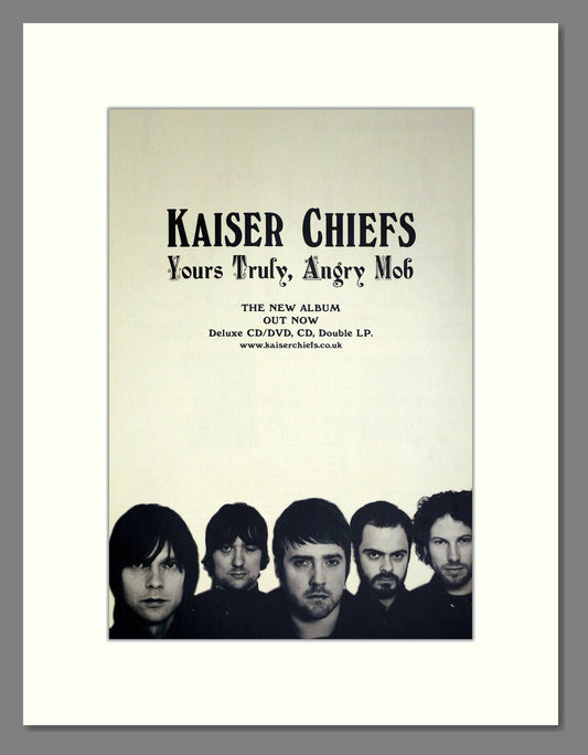 Kaiser Chiefs - Yours Truly, Angry Mob. Vintage Advert 2007 (ref AD63473)