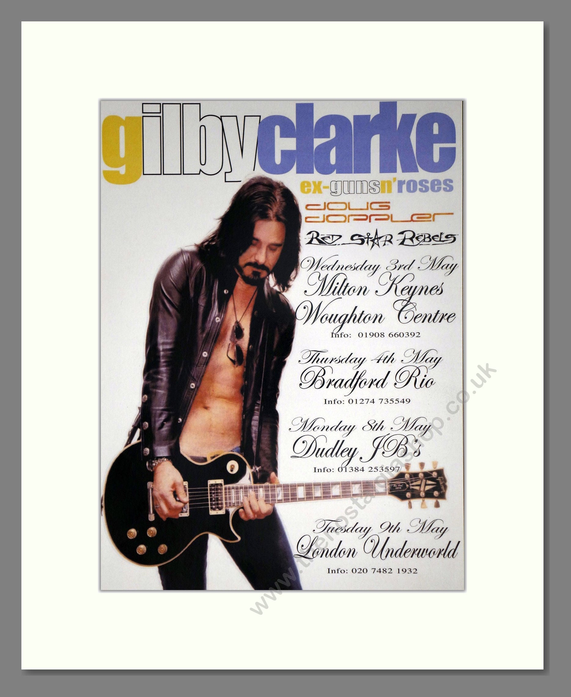 Gilby Clarke - UK Tour. Vintage Advert 2006 (ref AD63495)