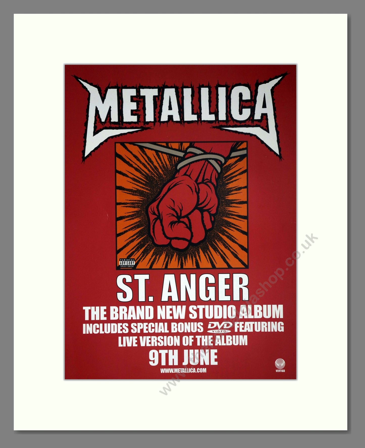 Metallica - St Anger. Vintage Advert 2003 (ref AD63518)