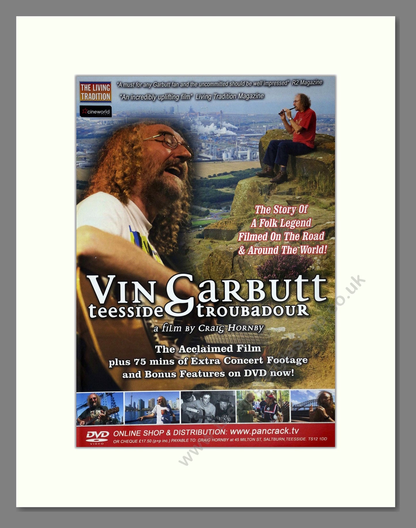 Vin Garbutt - Teeside Troubadour. Vintage Advert 2011 (ref AD63530)