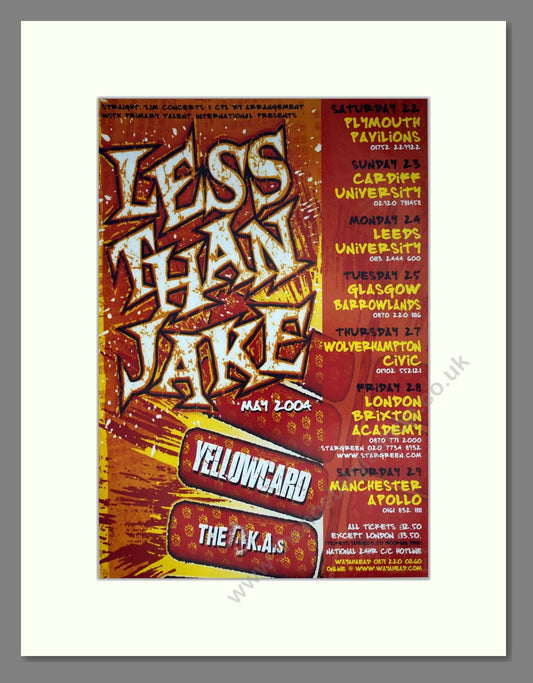 Less Than Jake - UK Tour. Vintage Advert 2004 (ref AD63536)