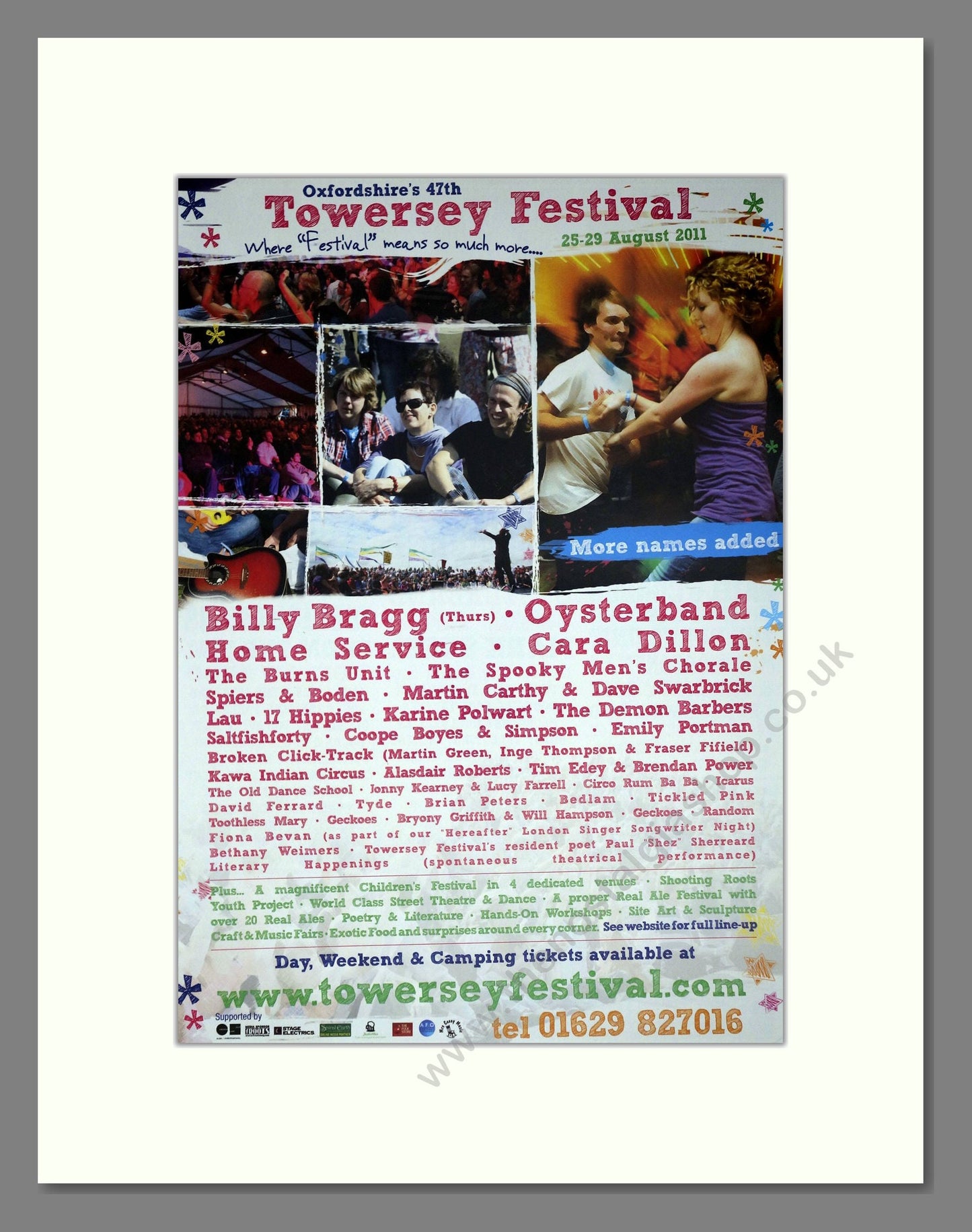 Towersey Festival - Line Up. Vintage Advert 2011 (ref AD63558)