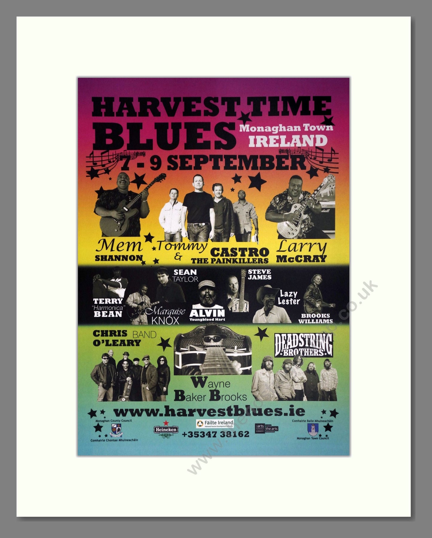 Harvest Time Blues Festival - Line Up. Vintage Advert 2012 (ref AD63567)