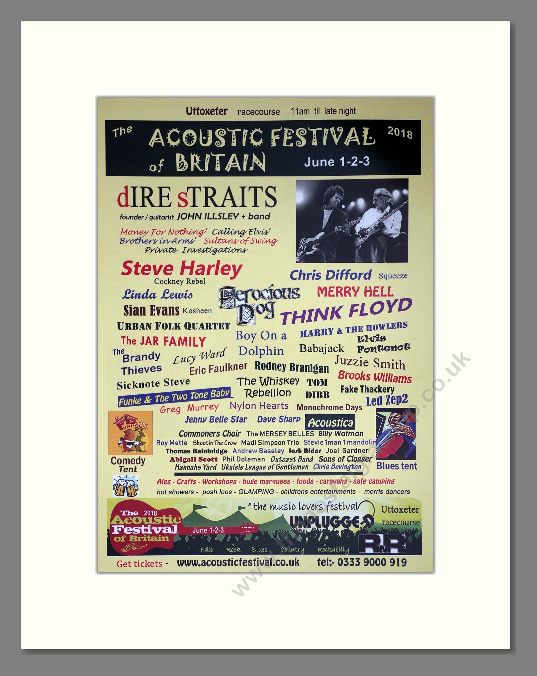 Acoustic Festival Of Britain - Line Up. Vintage Advert 2018 (ref AD63572)