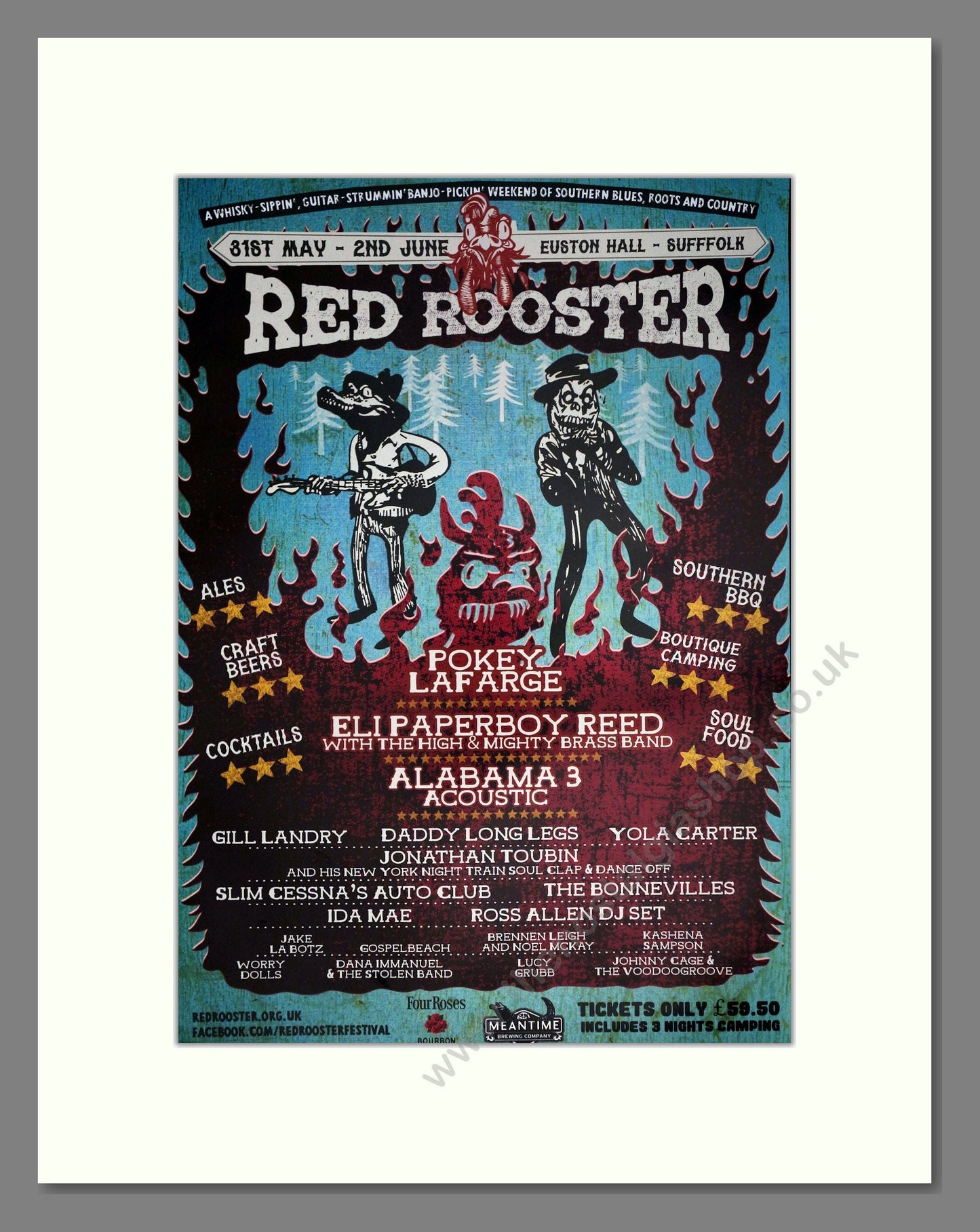 Red Rooster Festival - Line Up. Vintage Advert 2018 (ref AD63574)