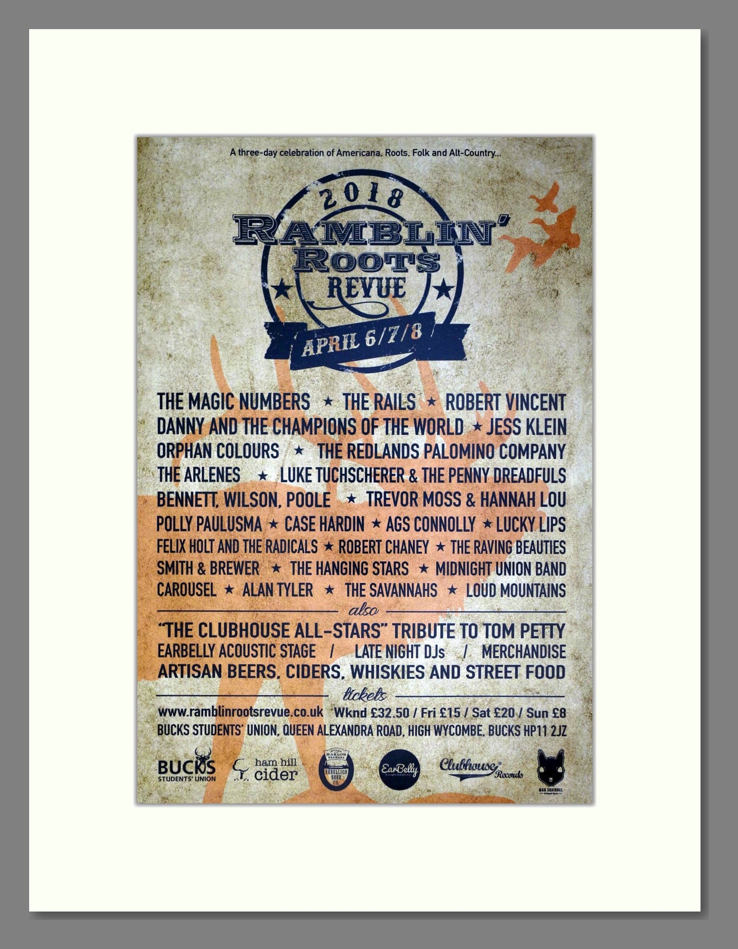 Ramblin Roots Revue - Line Up. Vintage Advert 2018 (ref AD63575)