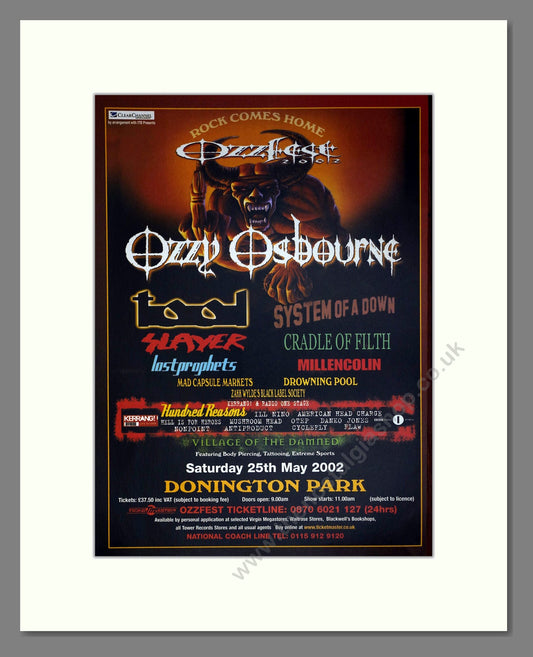 Ozzy Osbourne - Ozzfest. Vintage Advert 2002 (ref AD63580)