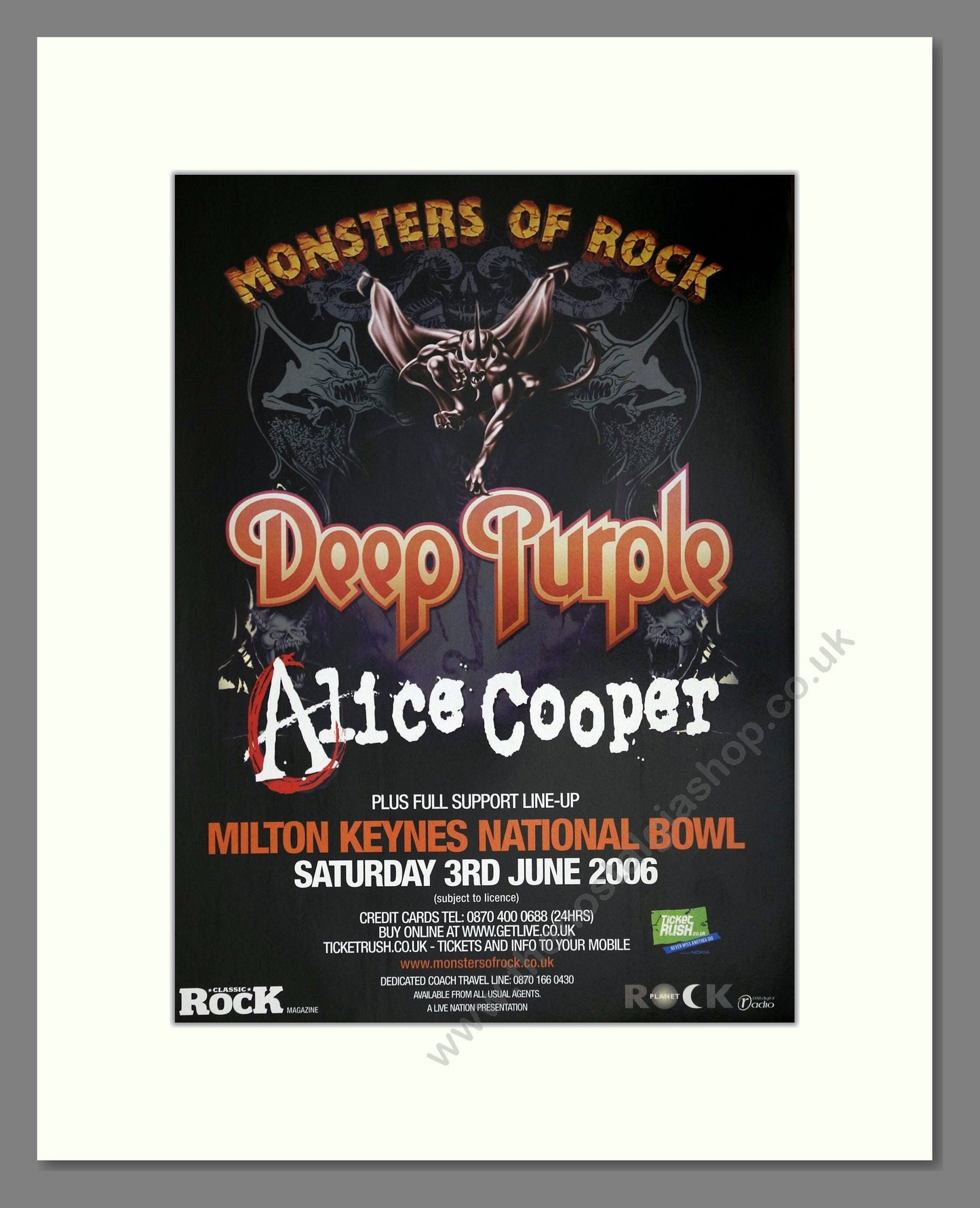 Monsters Of Rock Festival - MK Bowl. Vintage Advert 2006 (ref AD63581)