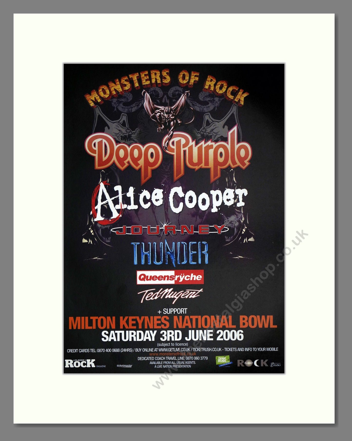 Monsters Of Rock Festival - MK Bowl. Vintage Advert 2006 (ref AD63582)