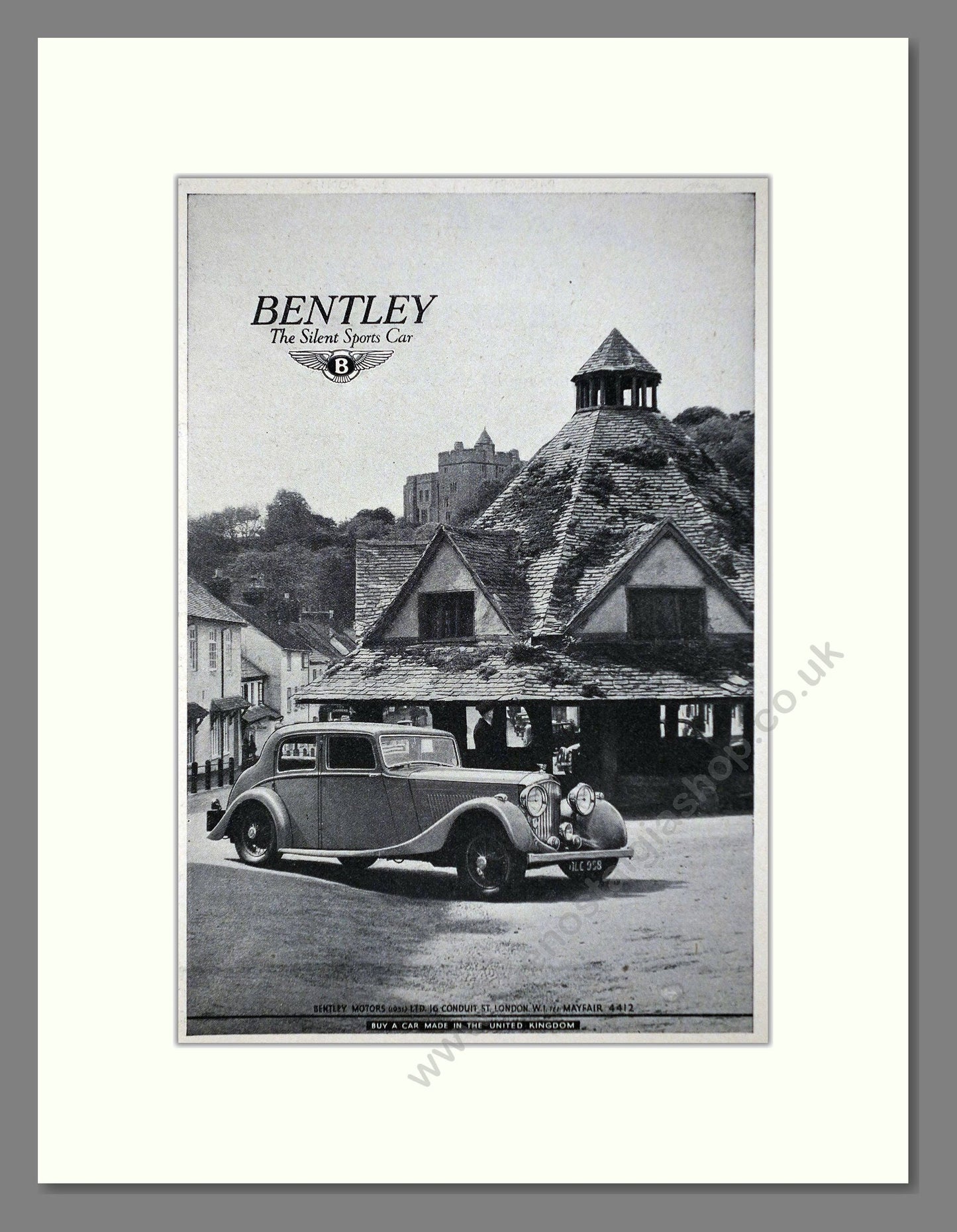 Bentley - The Silent Sports Car. Vintage Advert 1937 (ref AD63606)