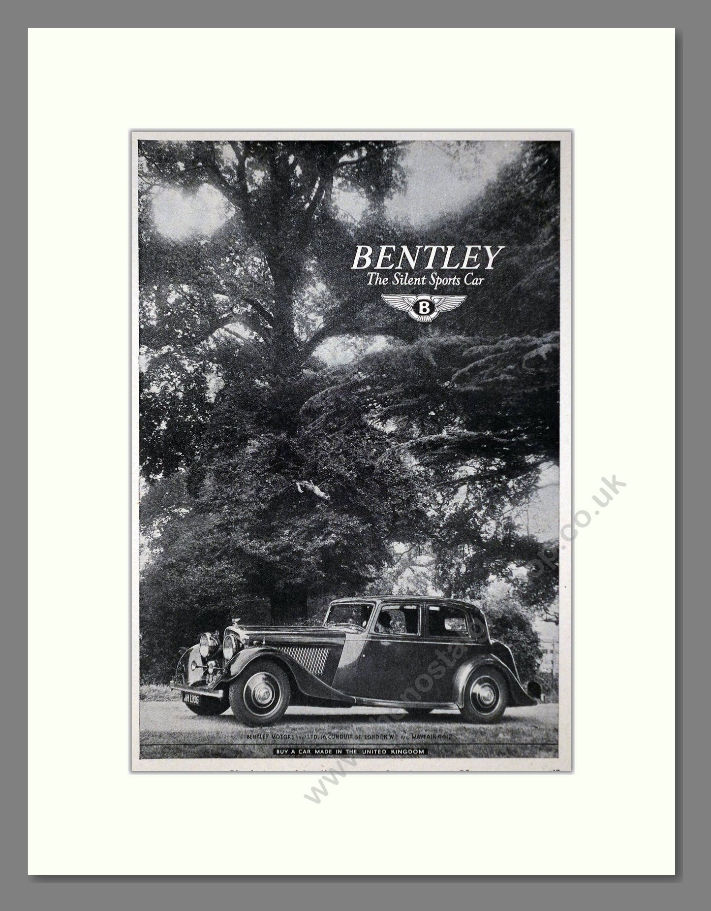 Bentley - The Silent Sports Car. Vintage Advert 1937 (ref AD63607)