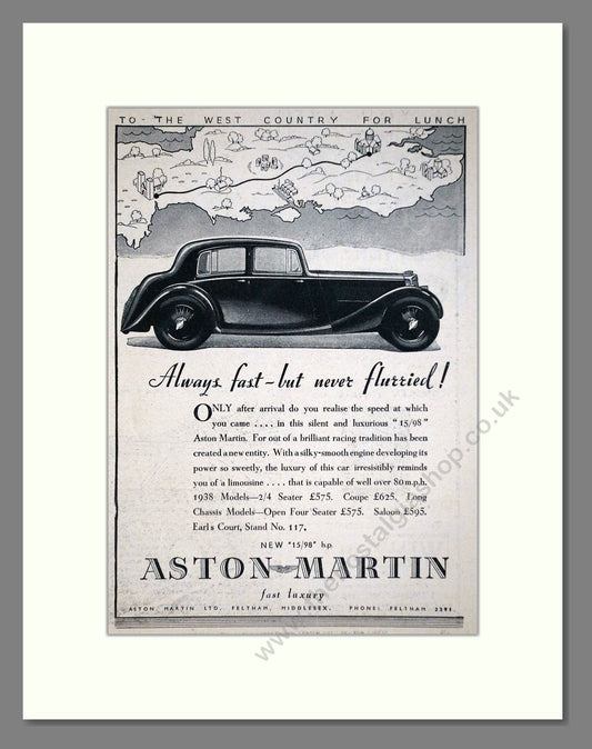 Aston Martin - 15/98. Vintage Advert 1937 (ref AD63634)