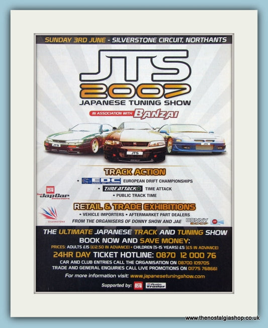 Japanese Tuning Show 2007. Silverstone. Original Advert (ref Ad2017)