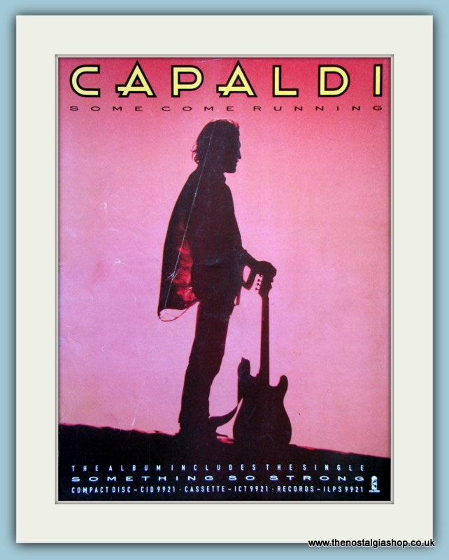 Capaldi Some Come Running Original Music Advert 1989 (ref AD3797)