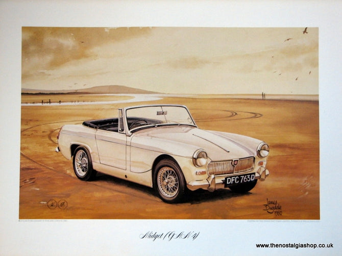 MG Midget (GAN4) Classic Large Car Print.