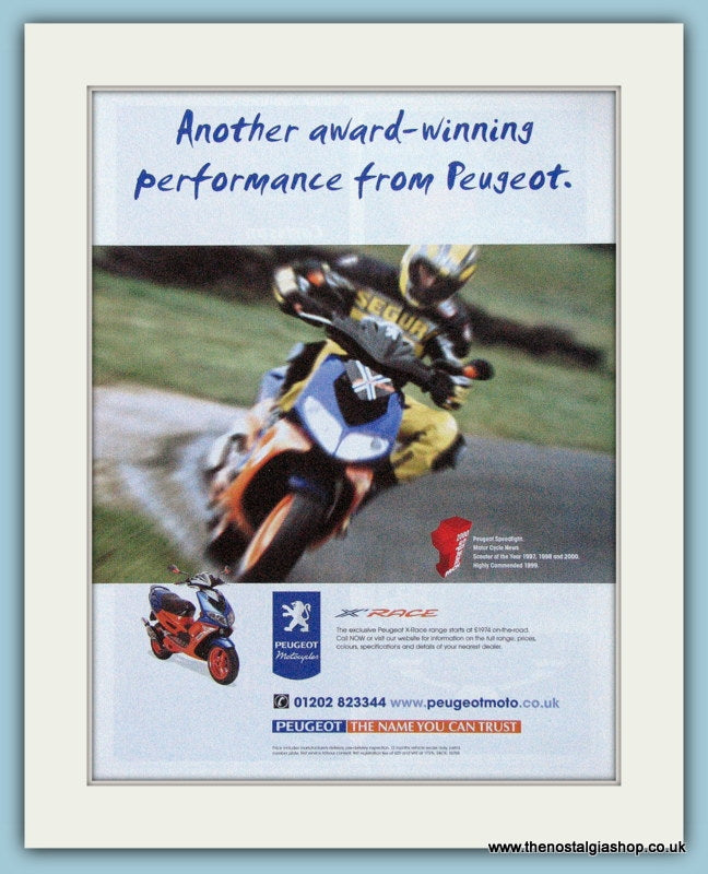 Peugeot X Race Scooter Original Advert 2000 (ref AD4188)