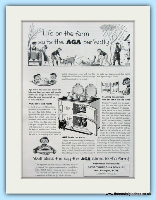 AGA on the Farm. Original Advert 1955 (ref AD4753)