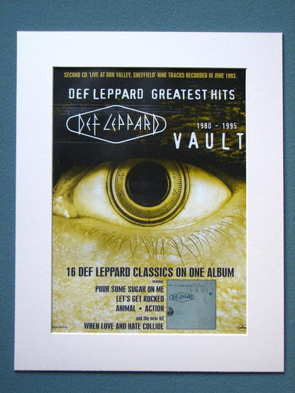 Def Leppard set of 4 Original Adverts (ref AD872)