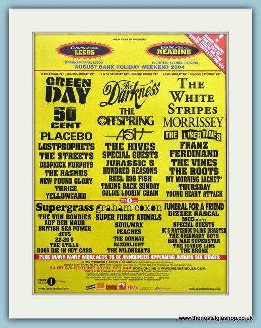 Carling Weekend Reading & Leeds Festival Advert 2004 (ref AD3376)