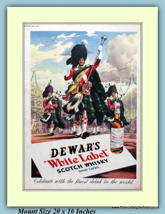 Dewar's White Label Scotch Whisky Original Advert 1953 (ref AD9212))