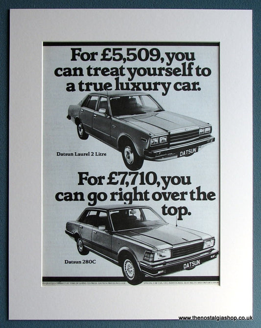 Datsun Laurel 2 Litre & Datsun 280C 1980 Original Advert (ref AD1739)