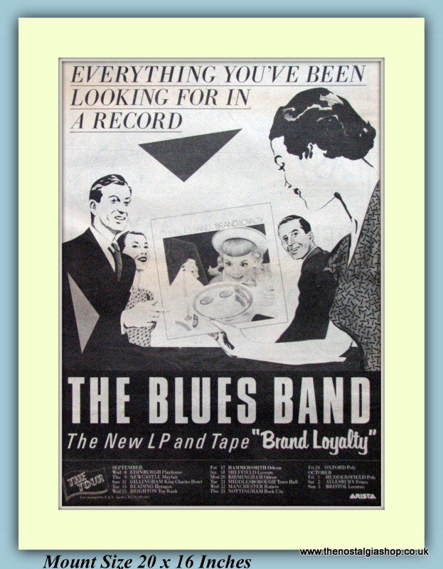 Blues Band Brand Loyalty Original Advert 1982 (ref AD9316)