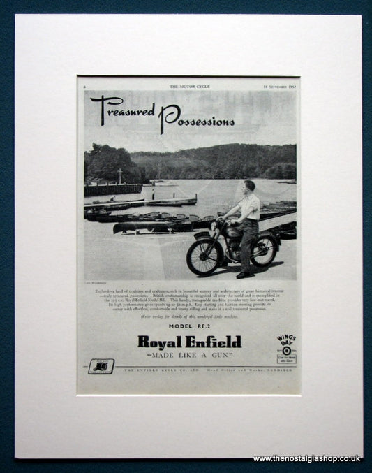 Royal Enfield RE.2 Original advert 1952 (ref AD1253)