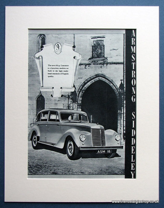 Armstrong Siddeley Lancaster. 1950 Original Advert (ref AD1462)