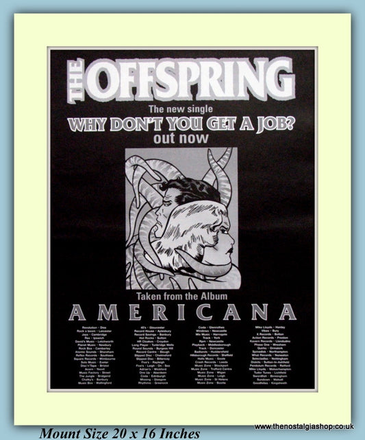 The Offspring Why Don't You Get A Job ? Original Advert 1999 (ref AD9186)