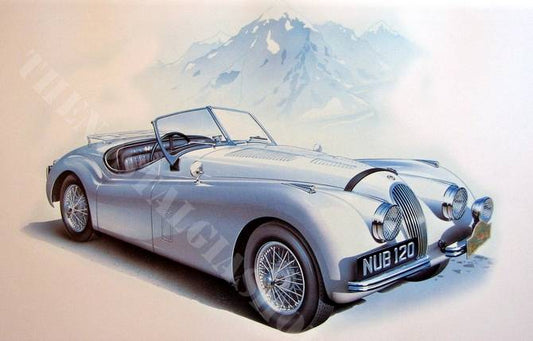 Jaguar  1949 XK 120 NUB 120,  large  print