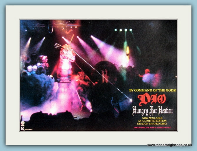 Dio Hungry For Heaven 1985 Original Advert (ref AD4450)