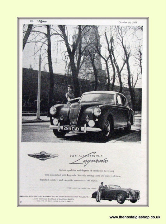 Lagonda  Original Advert 1955 (ref AD6712)