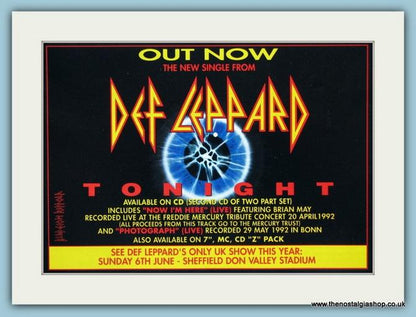 Def Leppard Set Of 3 Original Adverts 1983/84 & 93(ref AD4456)